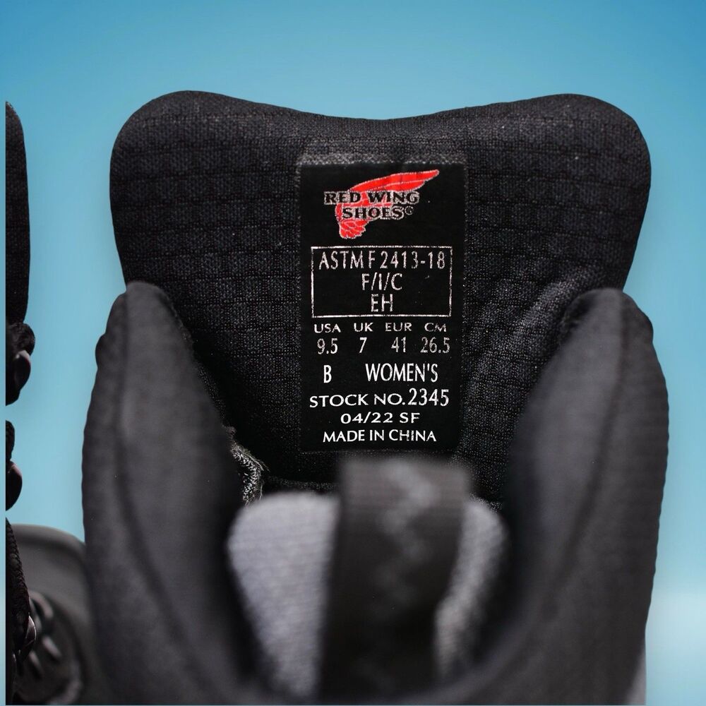 Red Wing Tradeswoman 2345 Women’s Safety Toe EH Waterproof 9.5 Black - Picture 8 of 9